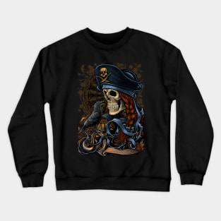 captain skeleton Crewneck Sweatshirt